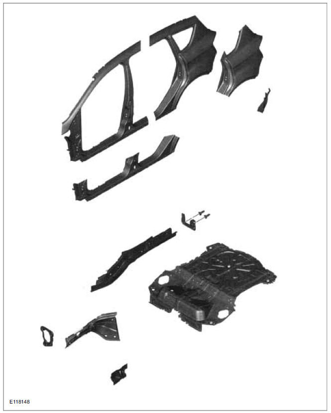 Sheet metal parts for partial replacement