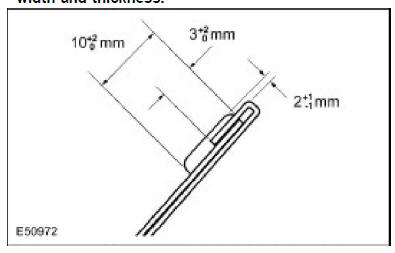 Clinched flange protection applied to the correct width and thickness