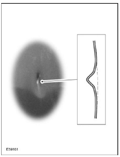 Dent with material stretching