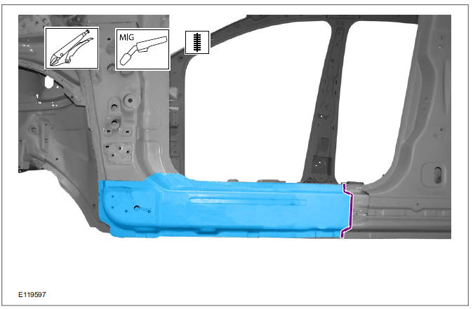 A-Pillar Outer Panel Section and Reinforcement