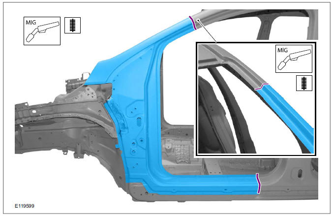 A-Pillar Outer Panel Section and Reinforcement