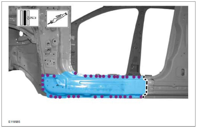 A-Pillar Outer Panel Section and Reinforcement