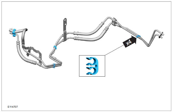 Power Steering Pressure Line and Return Line Assembly - 2.5L Duratec (147kW/200PS) - VI5(13 434 0) 