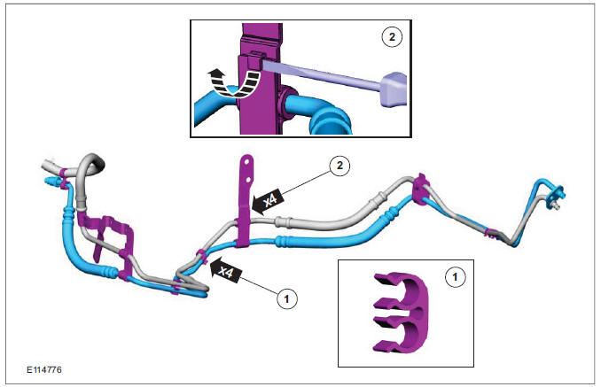 Power Steering Pump to Steering Gear Pressure Line - 2.5L Duratec (147kW/200PS) - VI5(13 440 0; 13 443 0)