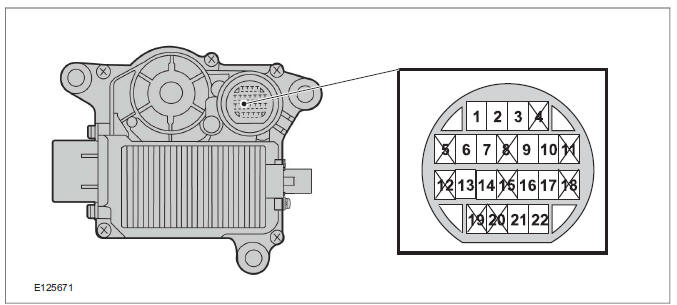 Pin assignment for TCM connector 'C' (connection to transaxle)