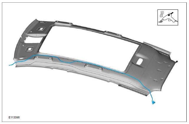 Audio Unit Antenna to Connector Cable - Vehicles With: Glass Roof Panel