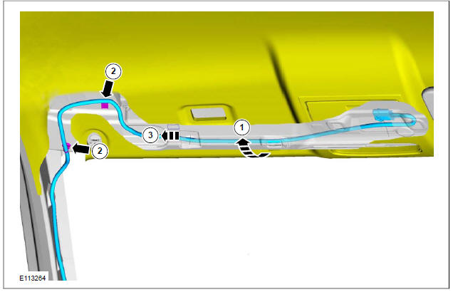 Audio Unit Antenna to Connector Cable - Vehicles Without: Glass Roof Panel