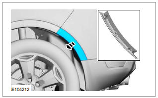 Rear trim strip, rear wheel arch