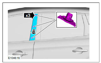 Rear trim strip, front door window