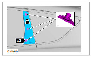 Rear trim strip, rear door window