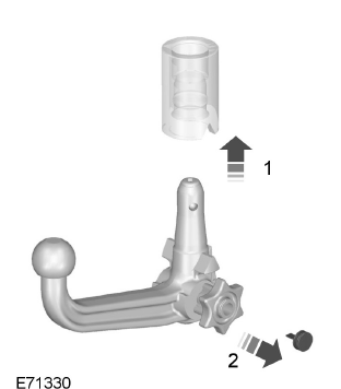 Inserting the Tow Ball Arm