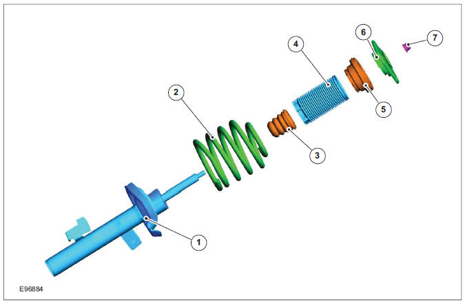 Spring and damper assembly